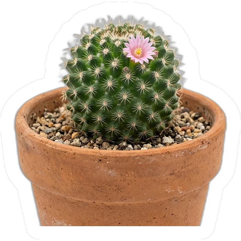 Potted cactus sticker