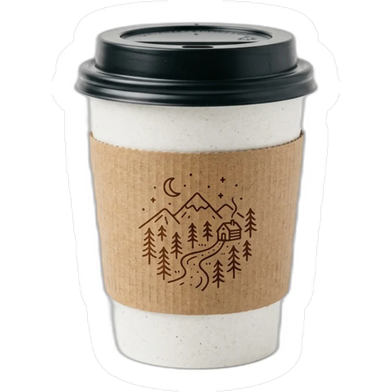 Coffee cup sticker