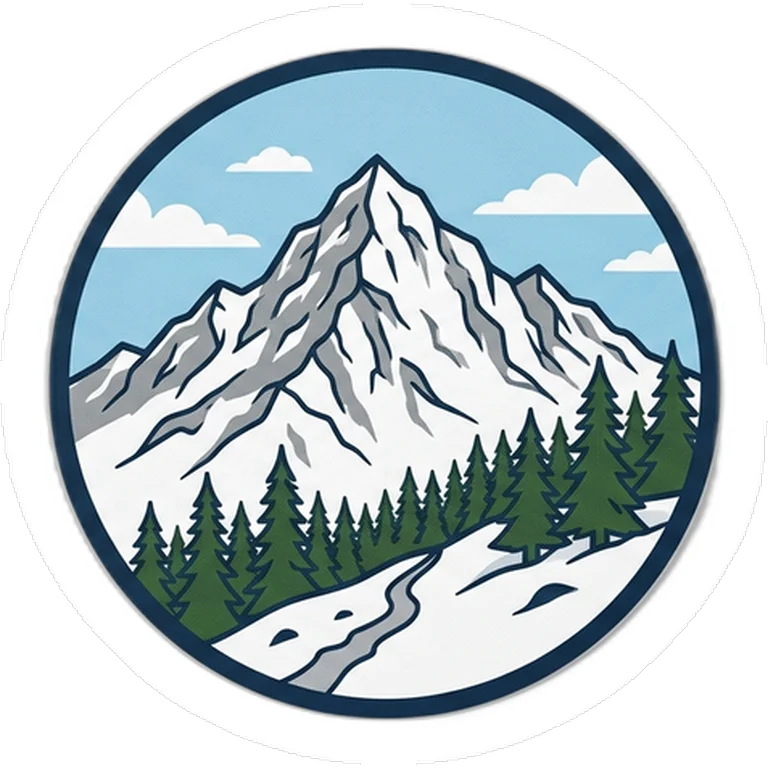 Mountain badge sticker